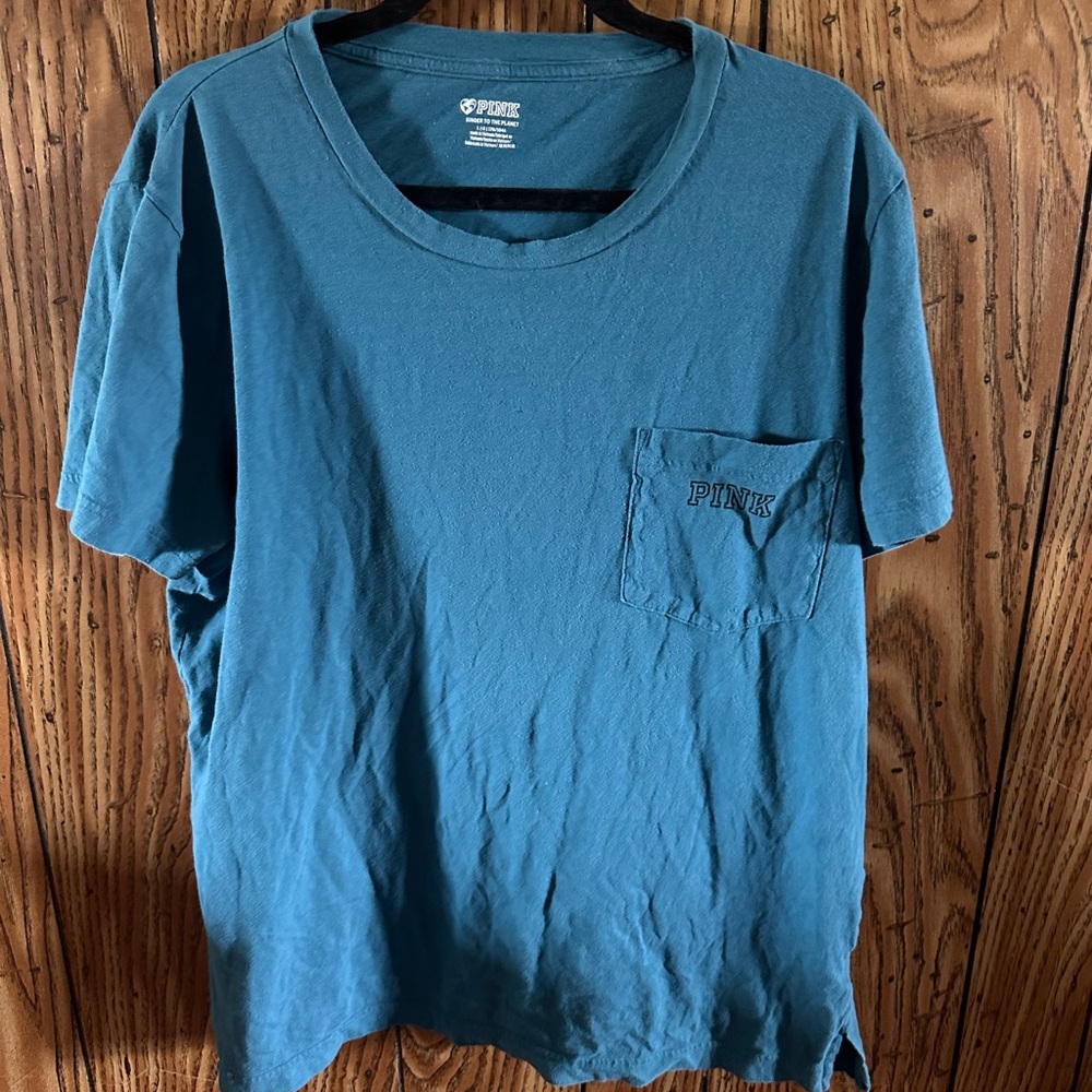 Dark teal VS PINK pocket tee